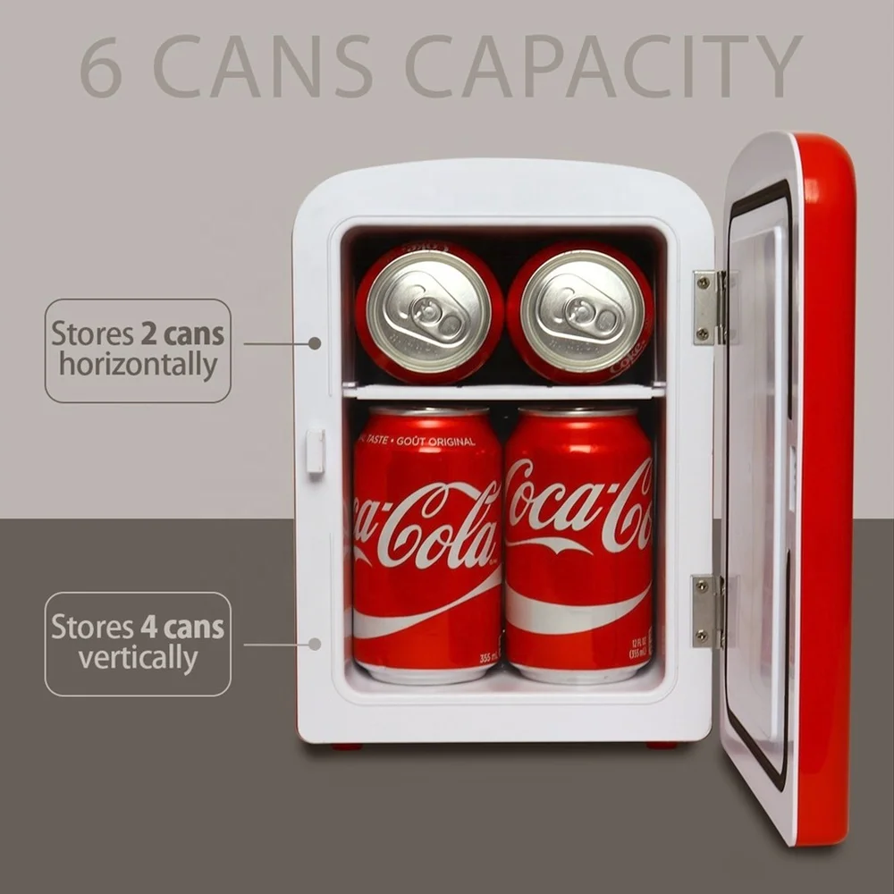 4L Red Mini Refrigerator Portable With speakerHotel Car Fridge Cosmetic Drink Cooling  Customization Mini Fridge