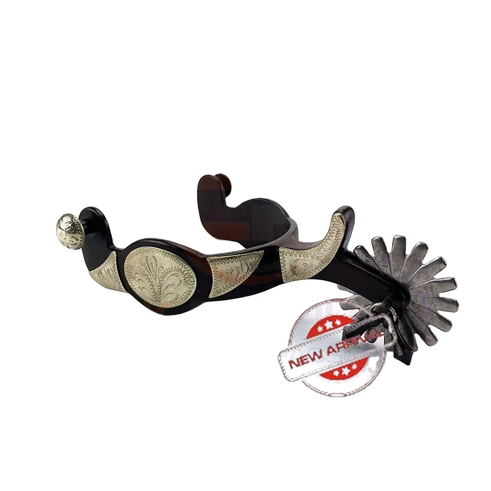Professional Manufacturer Stainless Steel Western Racing Horse Spurs Custom Durable Non-Slip Horse Rider Spanish Spur