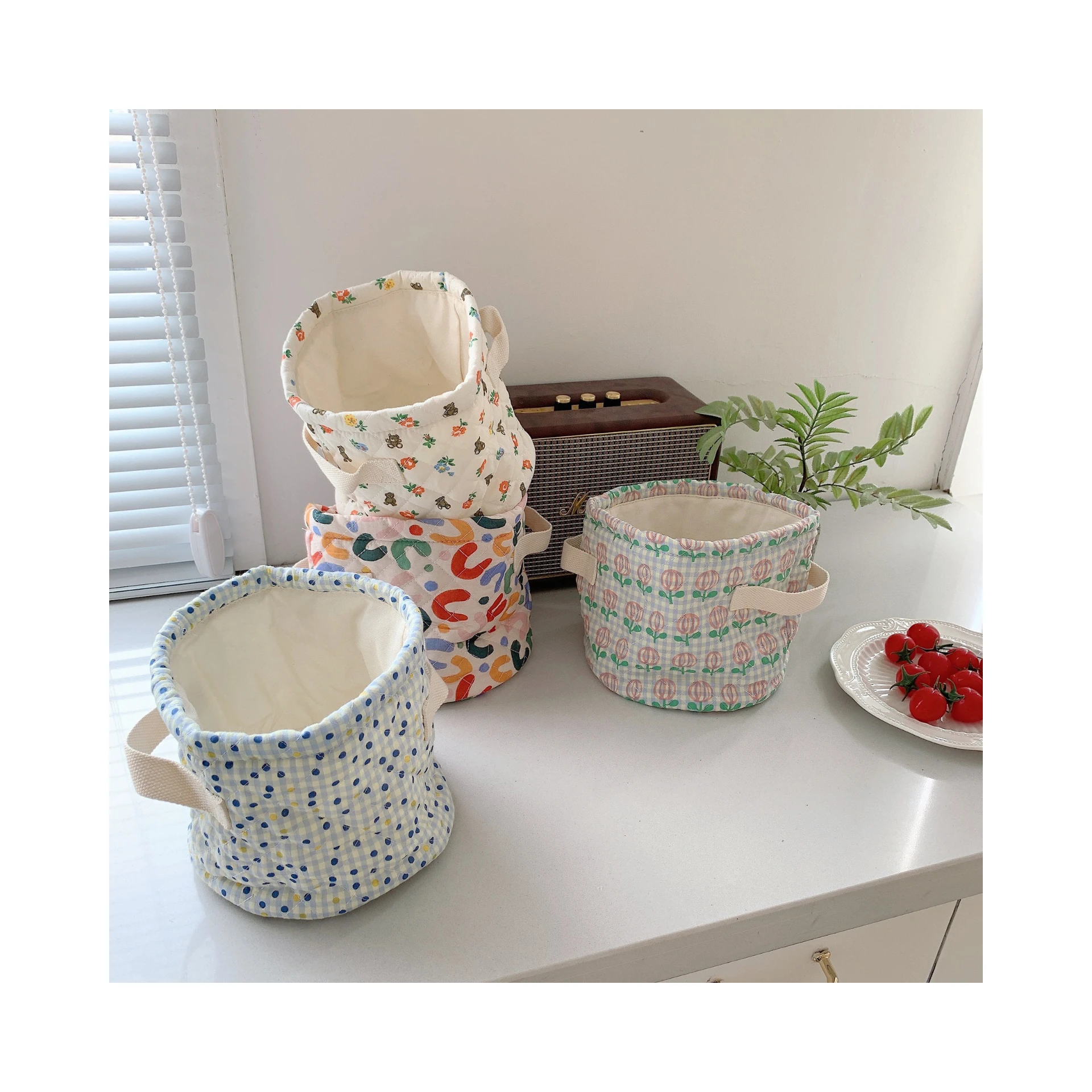 Drawstring Organizer Diaper Organizer Large Capacity Storage Bag Quilt Luggage Packing Desk Trash Storage Basket