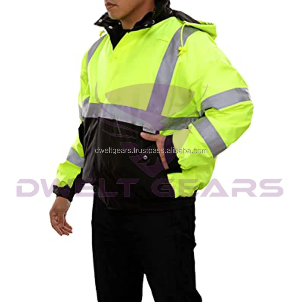 2023 Reflector Jackets Reflective Road Winter Safety Jackets For Construction with Multiple Pockets