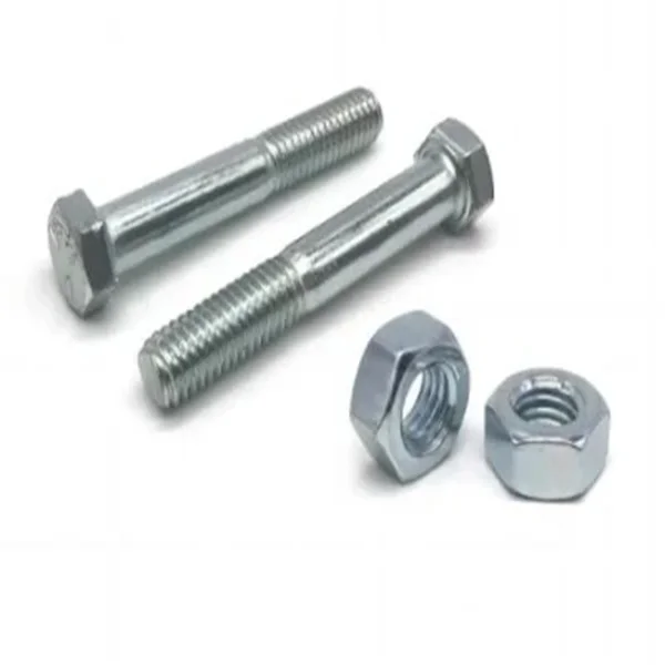 Carbon Steel Galvanized Gr4.8 Fasteners DIN933 DIN 931 DIN 601 Titanium Hexagon Head Bolt Cap Screw Nuts and Hex Bolts