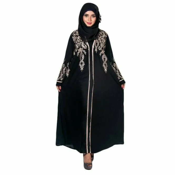 breathable new arrival abaya Muslim woman girl kaftan fancy look chiffon abaya front openable size customize