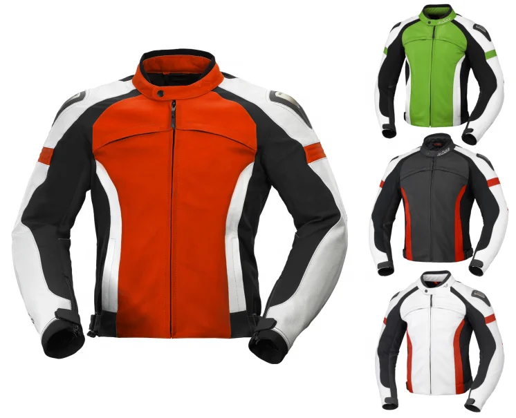 Custom Brand Motorcycle Leather Jacket Fully Protective Racing Track Jacket
