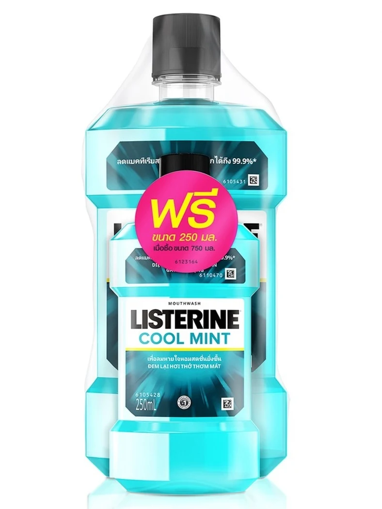 Listerine mouthwash Cool Mint 750Ml(25.3605 Fl Oz) free 250Ml(8.45Fl Oz)