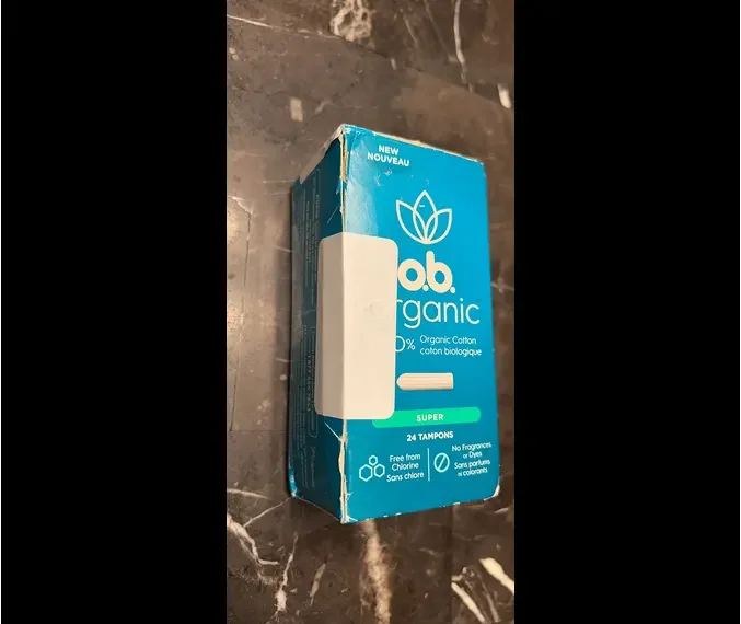 Best o.b-Organic Tampons with New Plant-Based Applicator*, 100% Organic Cotton, Regular, 18 Count