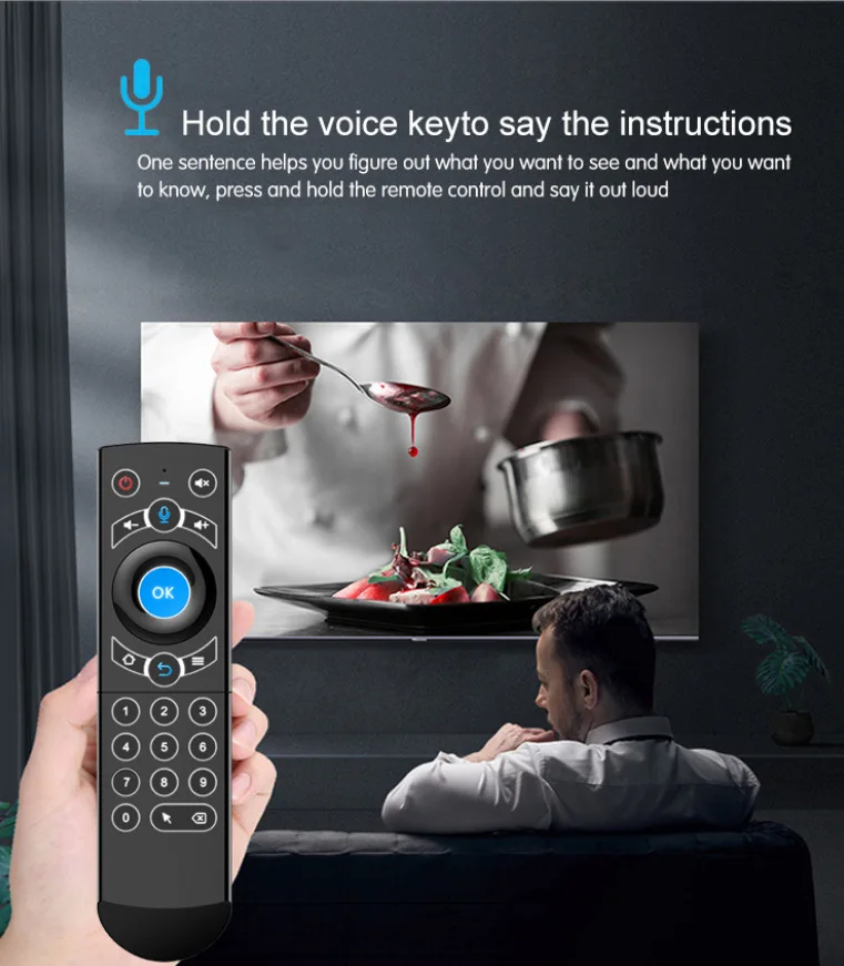 G20S PRO BT Voice Air Mouse 2.4G Wireless BT5.0 Connection Remote Control for Android TV Box PC Smart TV