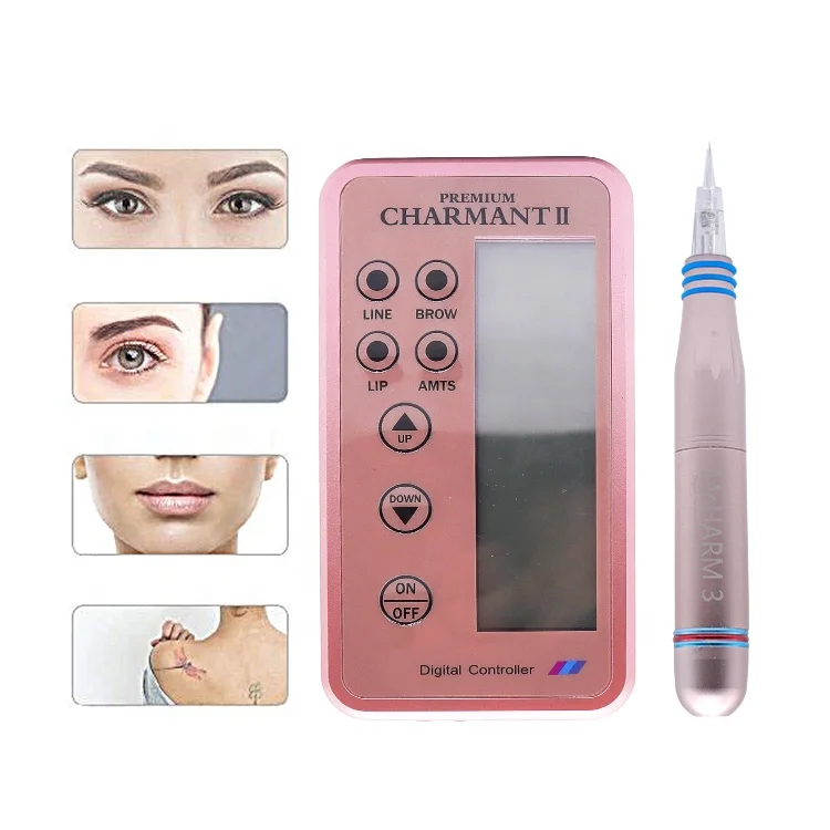 Wholesale Professional Charmant 2 Digital Control Semi Permanent Makeup Tattoo Machine Gun Kits