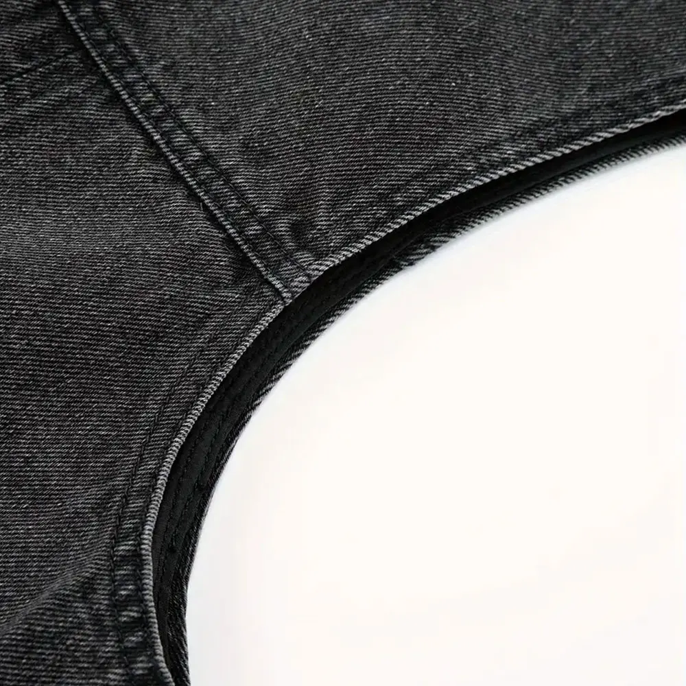 Best Selling Factory Manufactured Men Denim Vest With Front Pockets For Sale Men Sleeveless Denim Vest