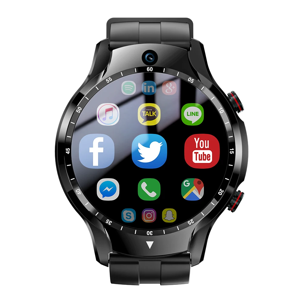 Large Capacity APPLLP5 Smart Phone Device 1.6 HD Screen Dual Camera Fitness Tracker Smart Wristband Dual System GAO FIT