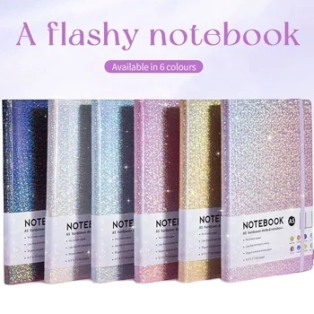 LABON Starry Sky Pu Leather Notebook With Elastic Closure And Pen Loop Business Office Journal