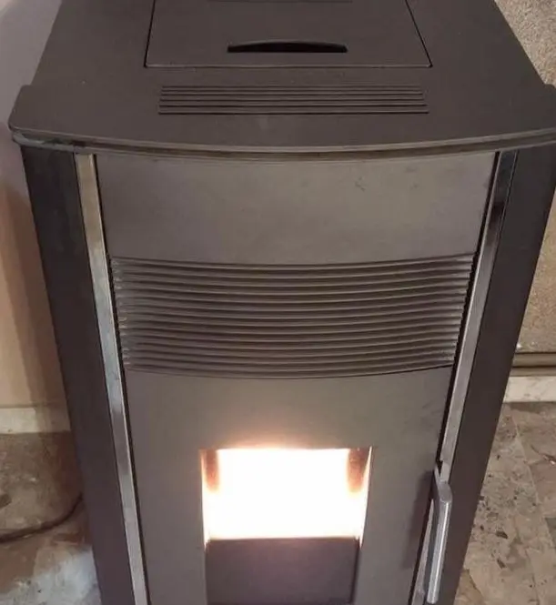 Fireplace Pellet Stoves for Houses Freestanding Real Fire Burning Wood Black Eco-friendly Steel Modern Fire Place Heater 1 Set