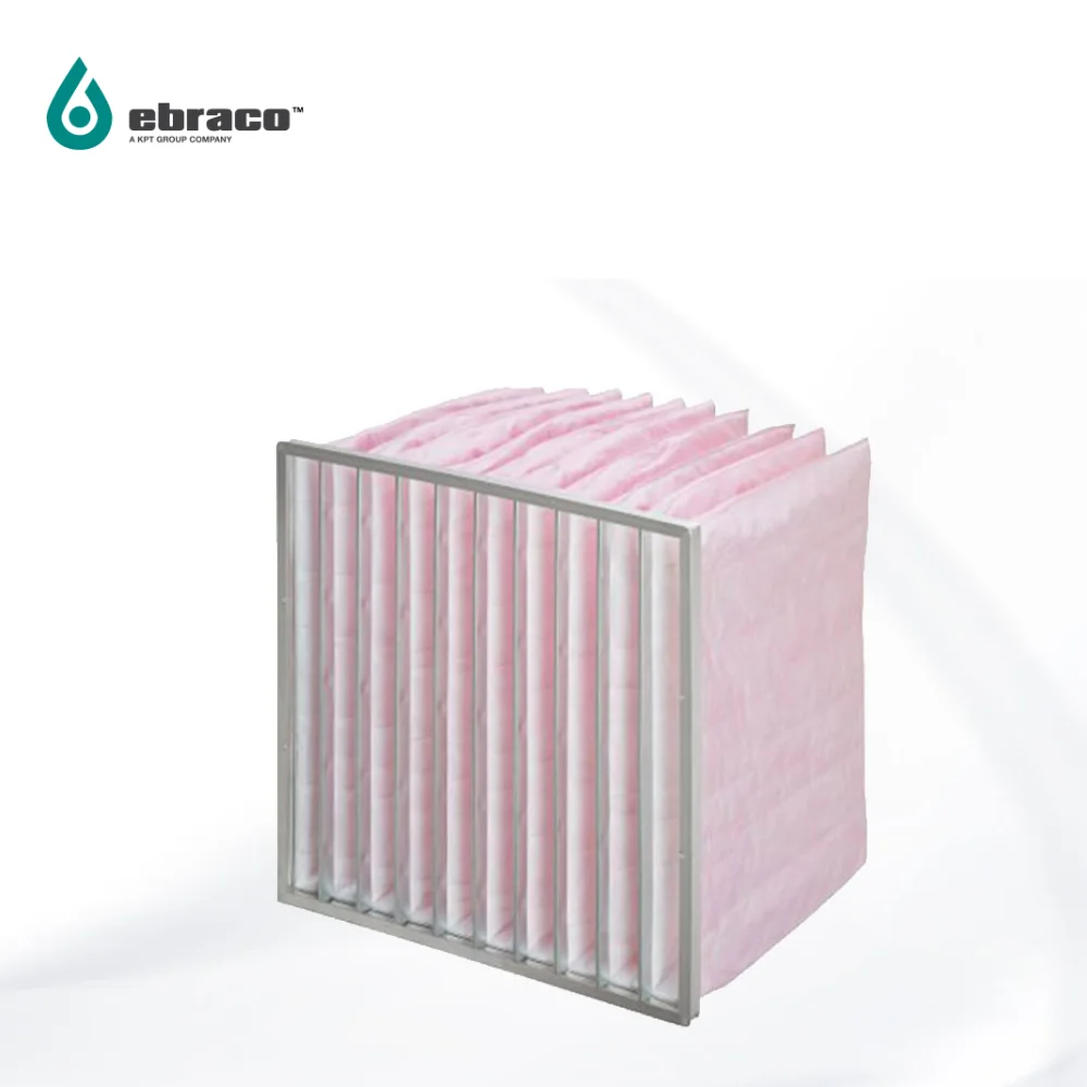 Fully Customized Medium PURA PAK Bag Filter F7 80<Em<90 592x592x530m 6 POCKET (24x24x21inch) for HVAC, AHU, Cleanroom