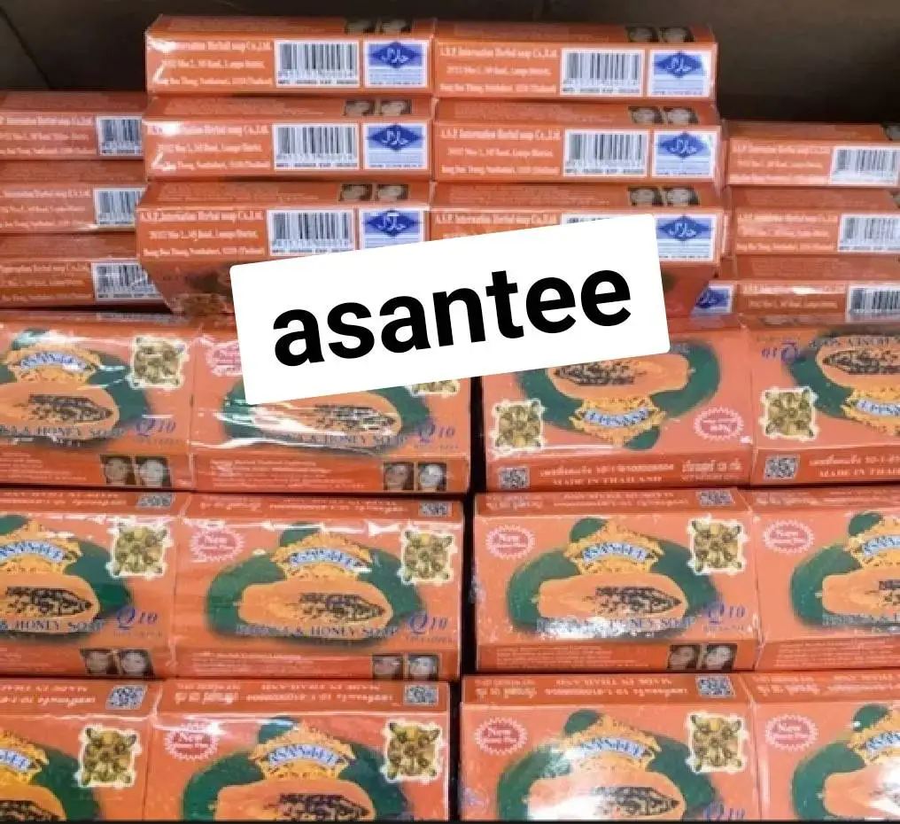 Asantee Papaya & Honey Soap, authentic Thai herbs. Helps fight acne and wrinkles white skin
