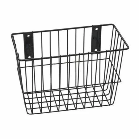 Wholesale Price Black Powder Coated Metal Iron Wire Storage Baskets Wrought Table Fruit Object Basket Laundry Organizer Food