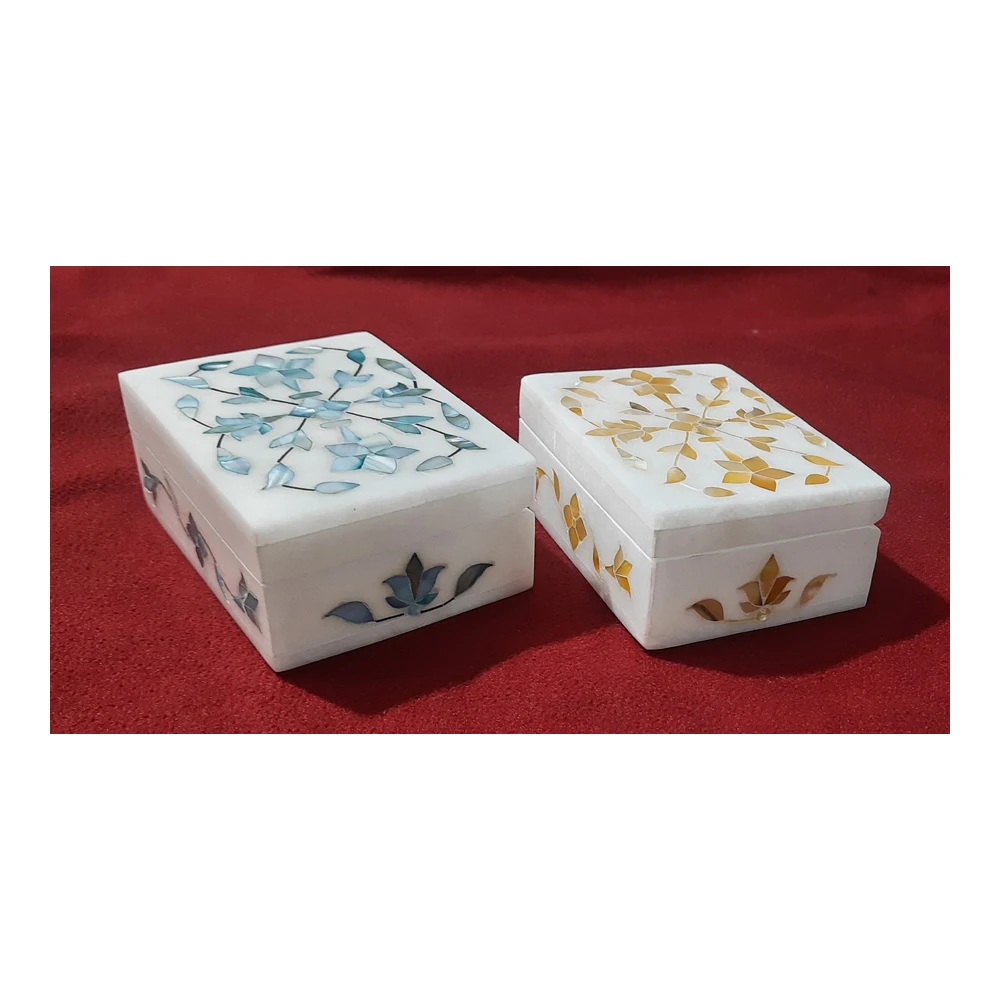 Latest Production Handmade Yellow And Green Mother Of Pearl Expensive Inlaid Work Customize Gift Boxes In Best Price Range