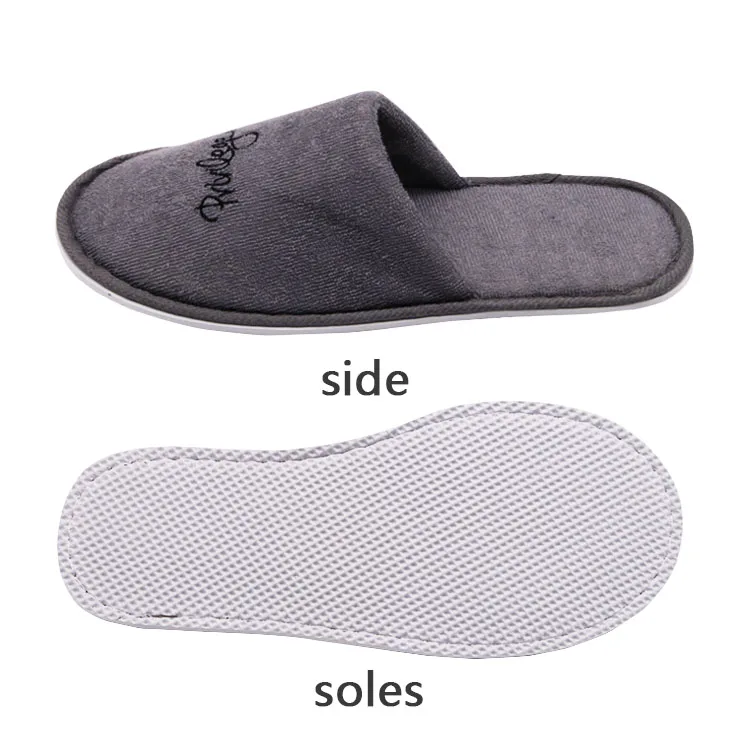 Privilege Hotel Custom Slippers 3 Star Hotel Disposable Custom Soft Velvet Slippers