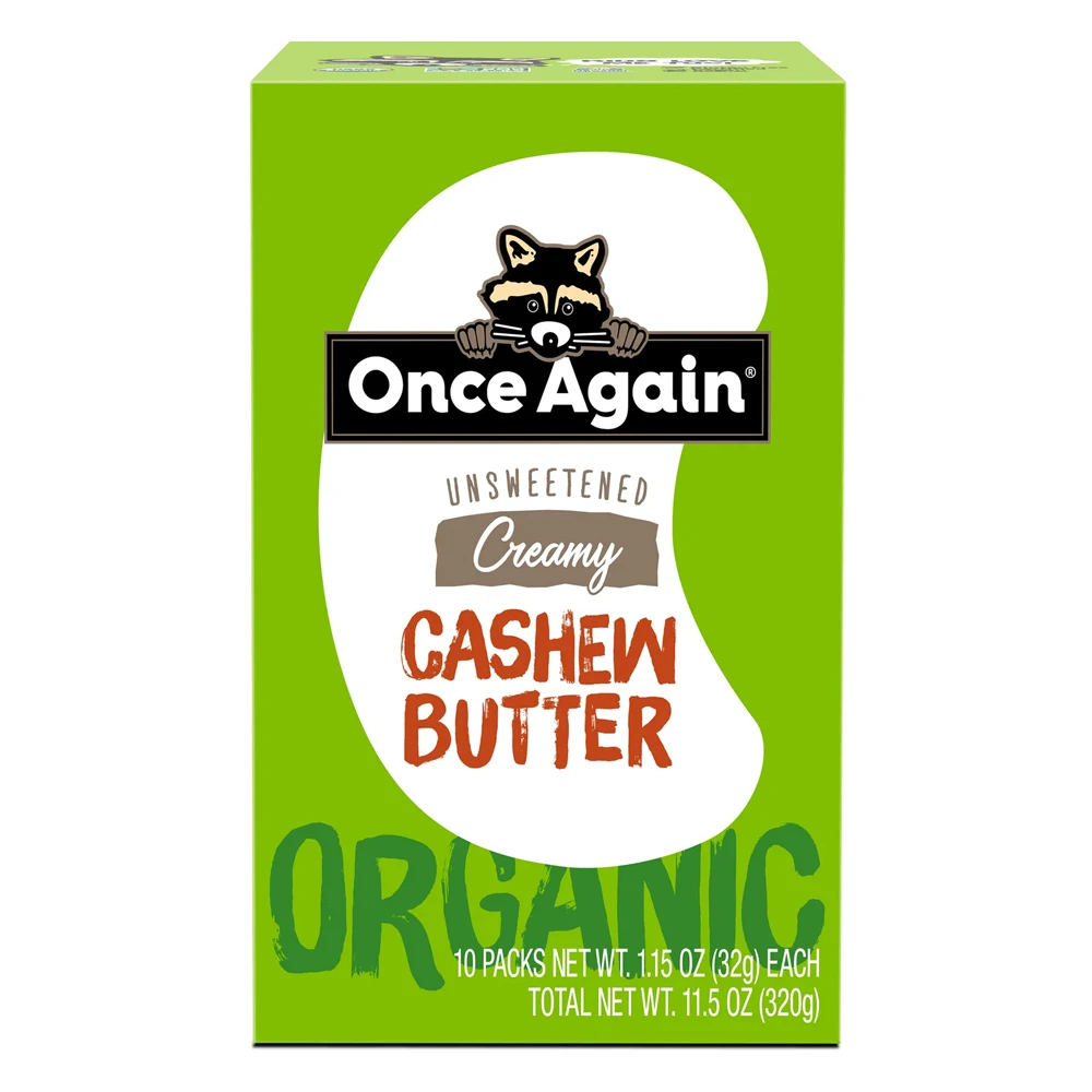 Premium Quality Organic Cashew Butter Unsweetened Organic Gluten free Vegan Kosher Certified and Peanut Free Pack of 10