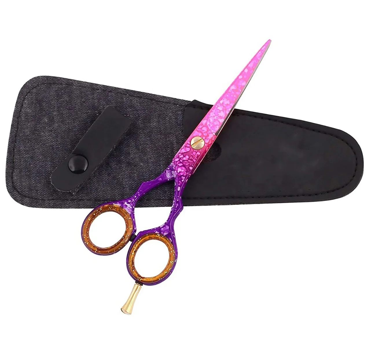 Barber Scissors 440C Barber Scissors Case | Powder Coating Best Barber Scissors | Personal Barber Kit German Stainless Steel