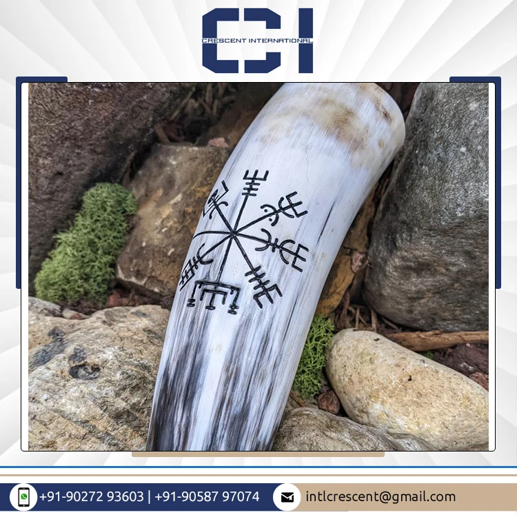 Supreme Quality Wholesale Manufacturer Supply Handcrafted Drinking Horn 100% Natural Viking Drinking Horn Beer Drinking Horn