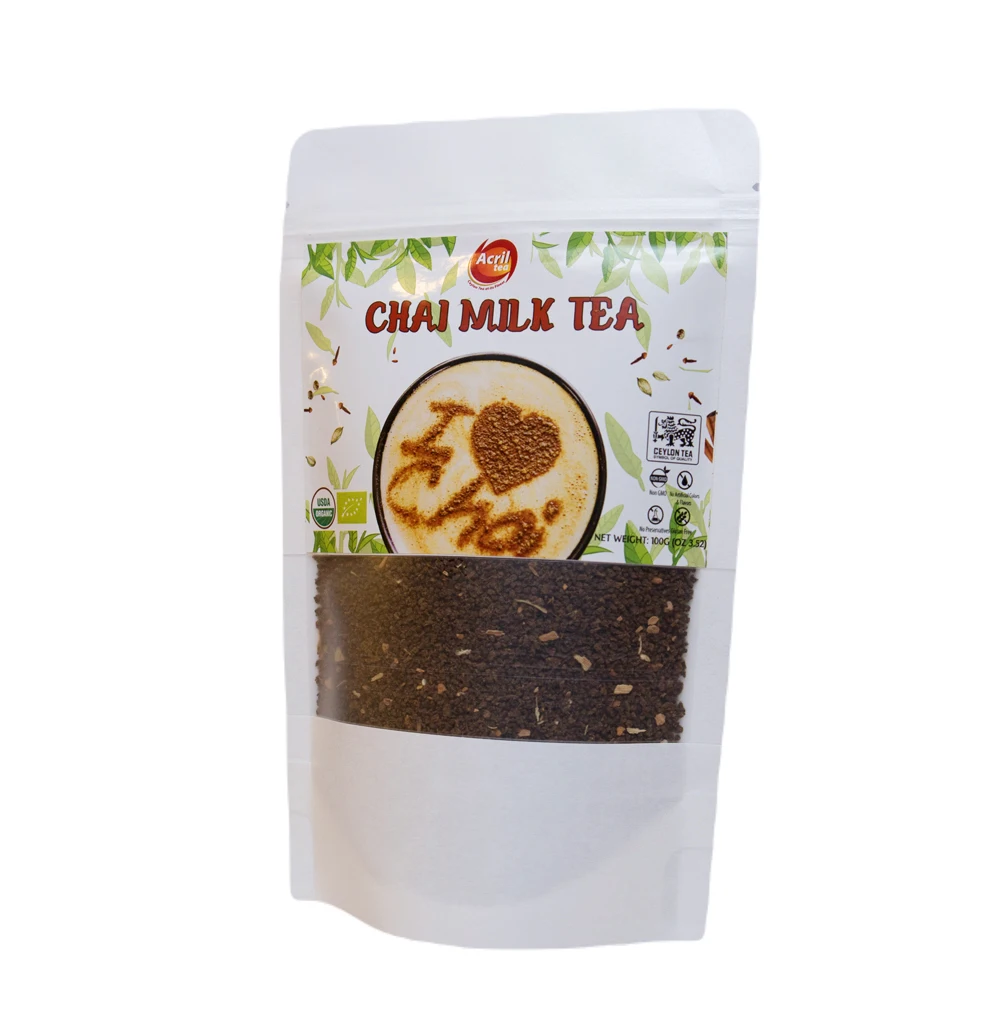 ACRIL Chai Milk Tea 100g Pouch: Strong CTC Tea Blend + Spices