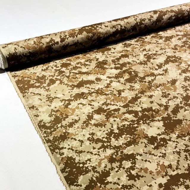 Factory Custom Desert Digital Camo Woven Craft PolyCotton TC ribstop Anti-tear Print Pattern Camouflage Uniform Fabric