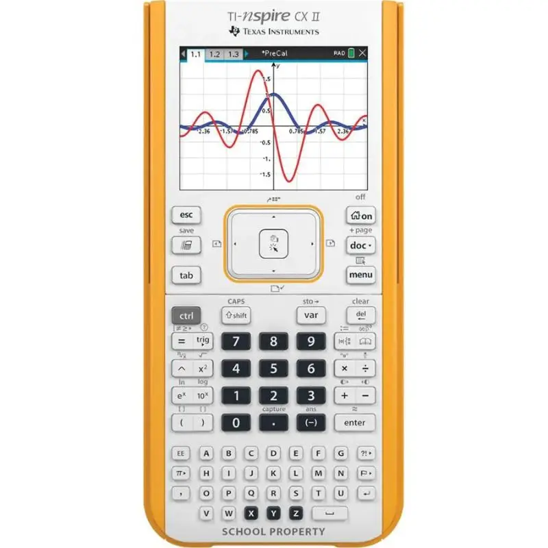 Texas Instruments TI-Nspire CX II Color Graphing Calculator with Student Software (PC/Mac) White 3.54 x 7.48