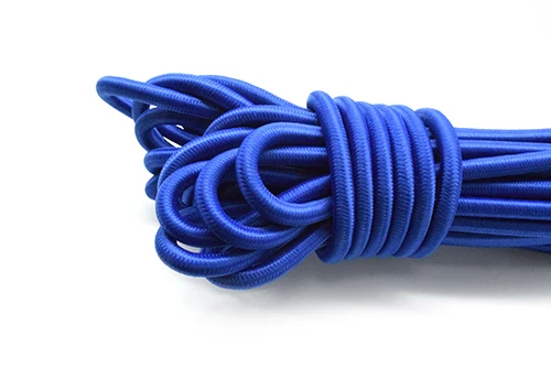 Factory Manufacturer 10 Meters Outdoor 8mm 12mm 15mm Custom Sport Round Thick Stretch Bungee Latex Elastic Rope Cord String