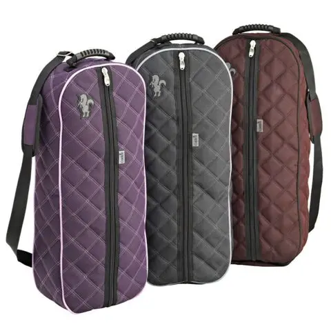 LIGHTWEIGHT HIGH QUALITY MATTY FABRIC QUILTED LEATHER BRIDLE BAG INSIDE POLYFILL TAFTA LINING  LOOP CLOSURE