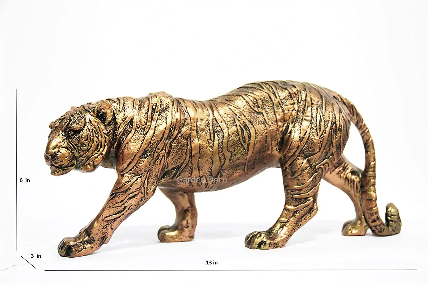 Tiger Antique Gold Aluminum Statue Sculpture For Table Decor Luxury Design Sculpture For Home and Office Best for Gift