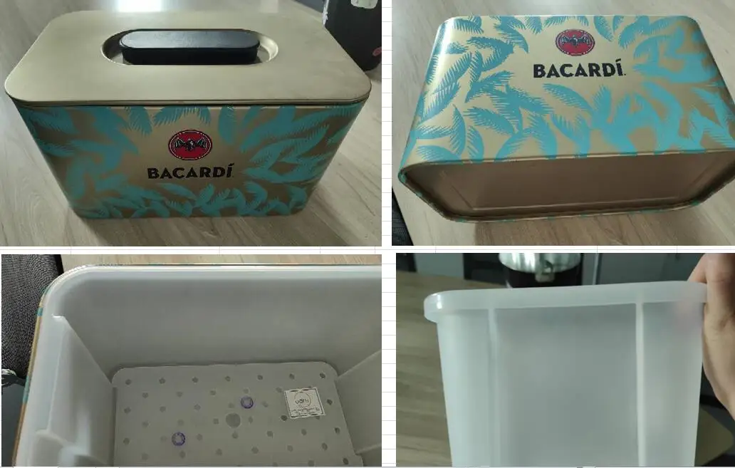 bacardi palm tin bucket, wine bucket
