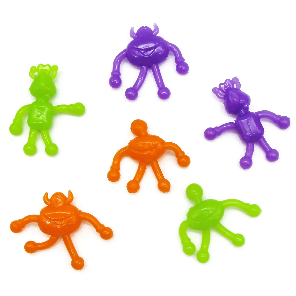 Factory Cheap Toy Colorful Small Stretchy Sticky Man Wall Climbing Halloween Toy For 32mm Vending Capsule