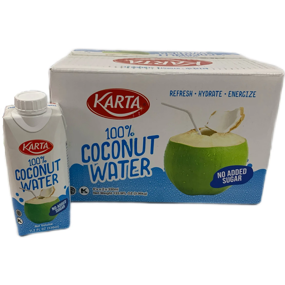 Karta Fresh Organic Coconut Water (330ml) tender green coconut water diamond coconut juice box