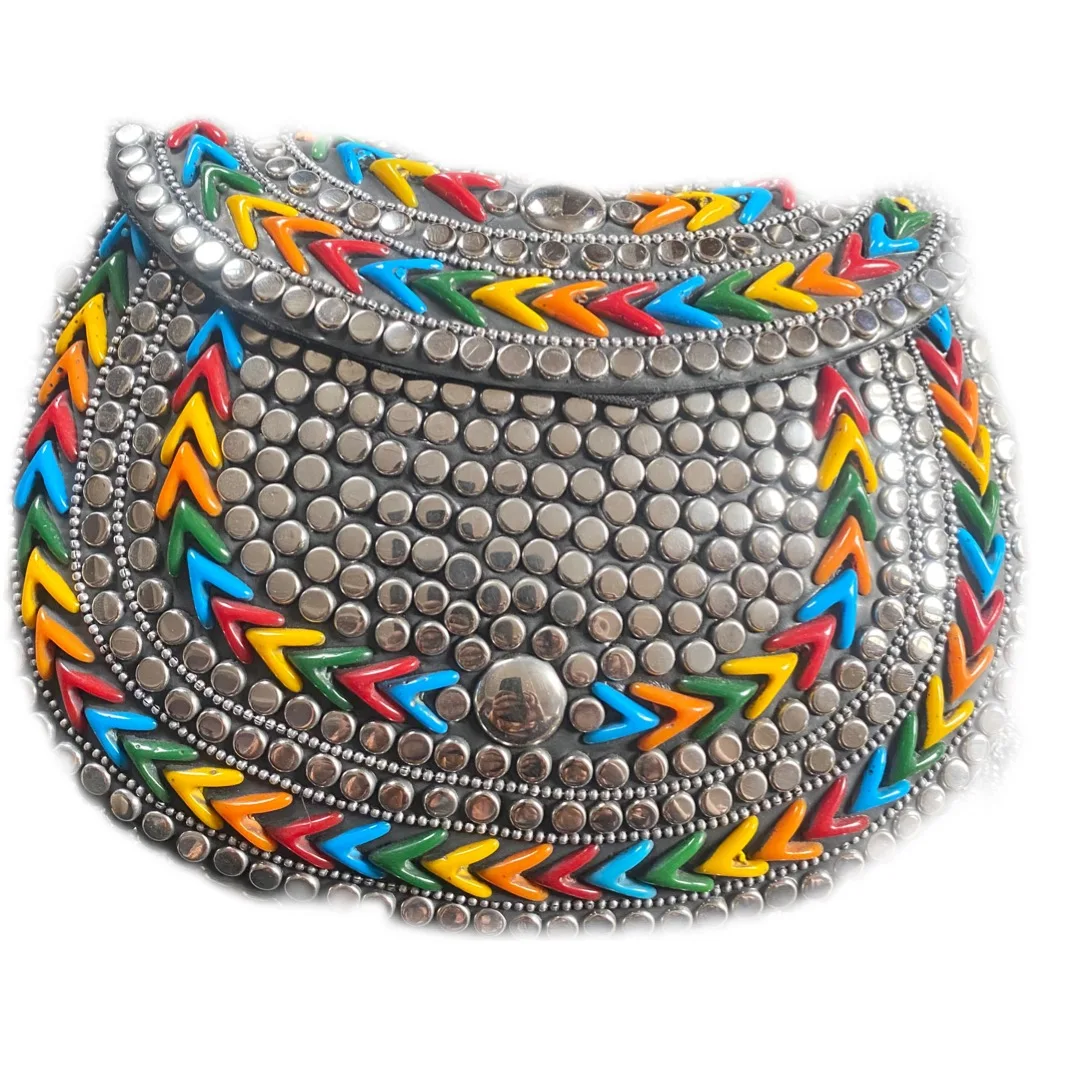 Handmade Ladies Clutch Bag With Stone