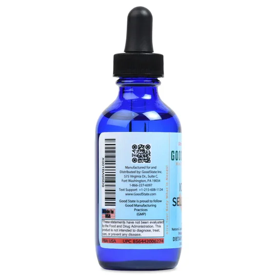 Good State Top Grade Liquid Ionic Selenium Ultra Concentrate (10 Drops Equals 70 mcg - 100 Servings per Bottle)