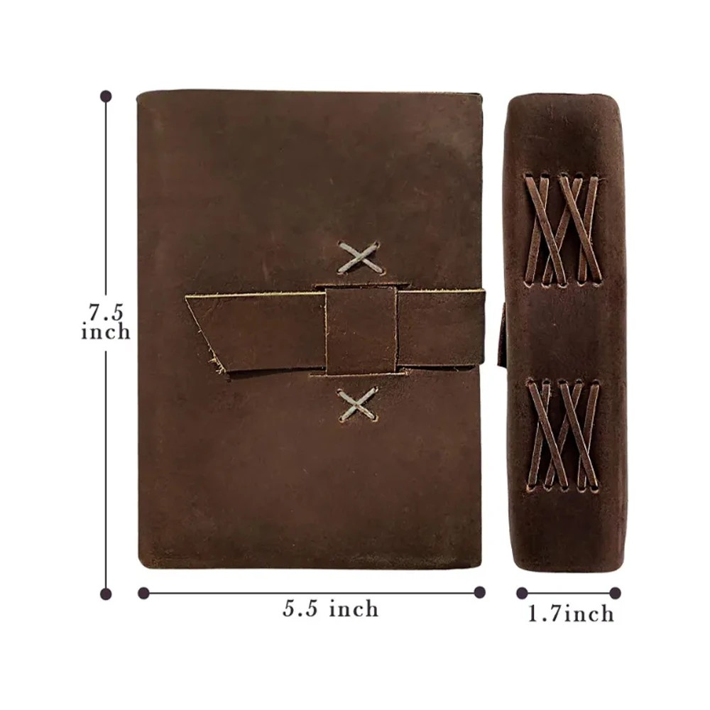 Buy Leather Bound Journal Handmade Antique Deckle Edge Paper Leather Sketchbook Book Of Shadows Journal