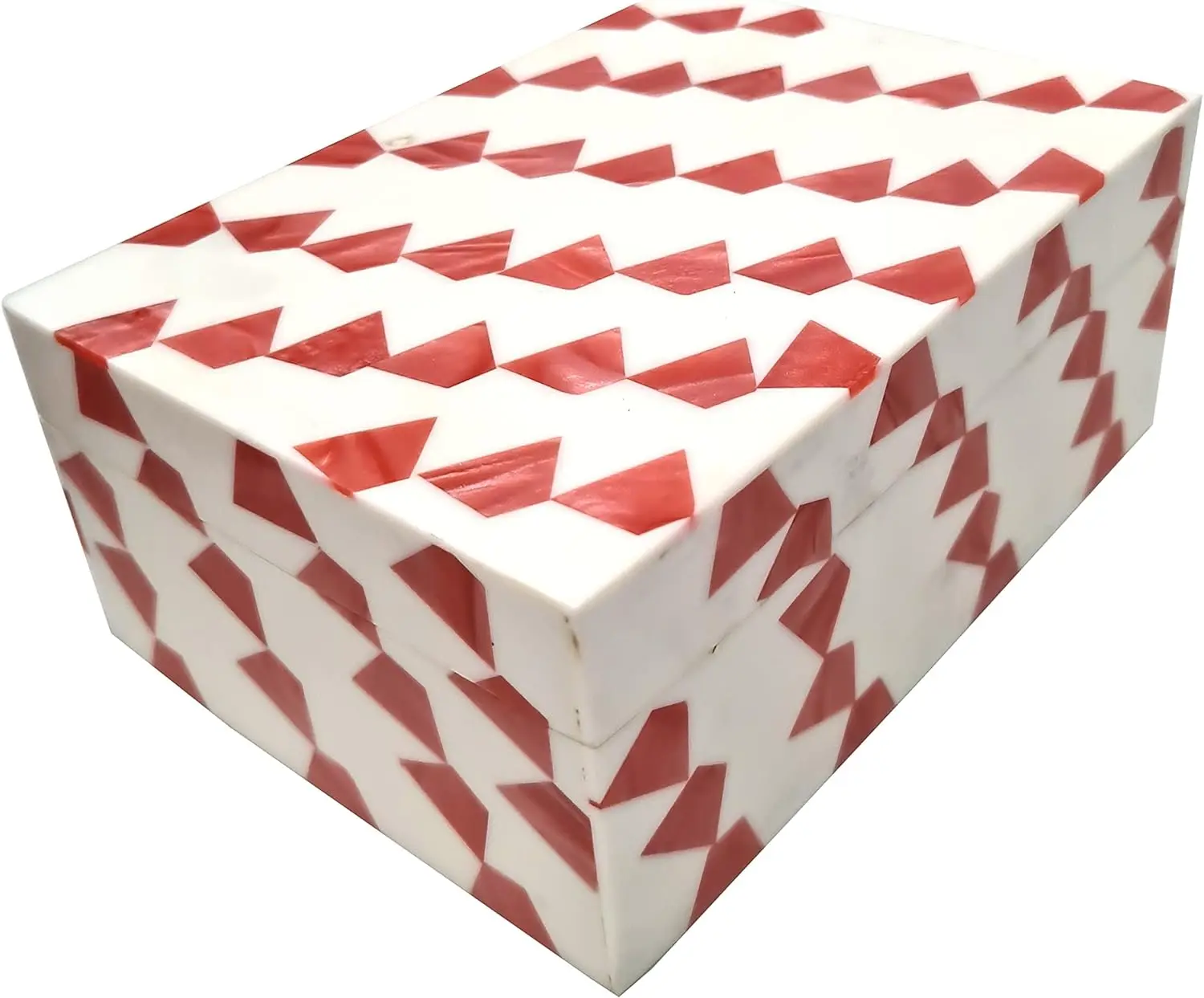 Handmade Black & White Bone Checkered Box For Use Storage And Home Decor