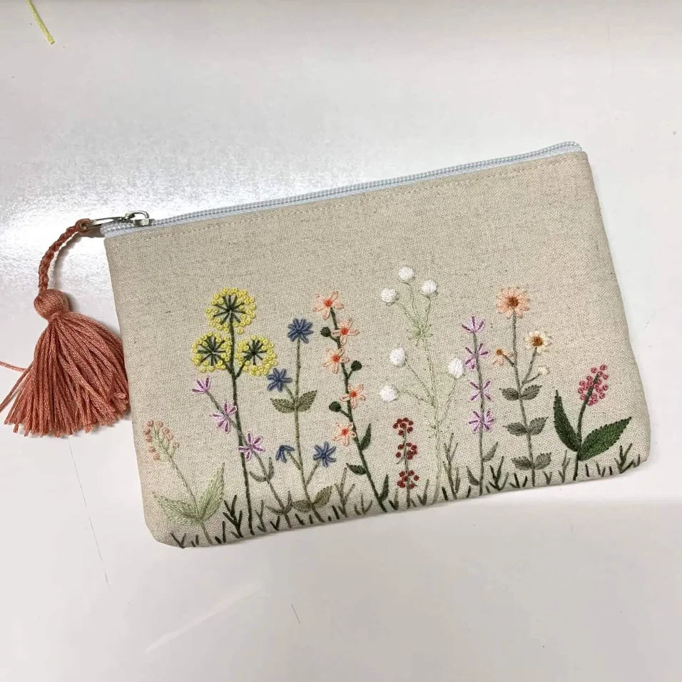 Hand Embroidered Linen Bag With Embroidery Different Colors Linen Backpack 100% Soft Washed Linen OEM Made In Vietnam