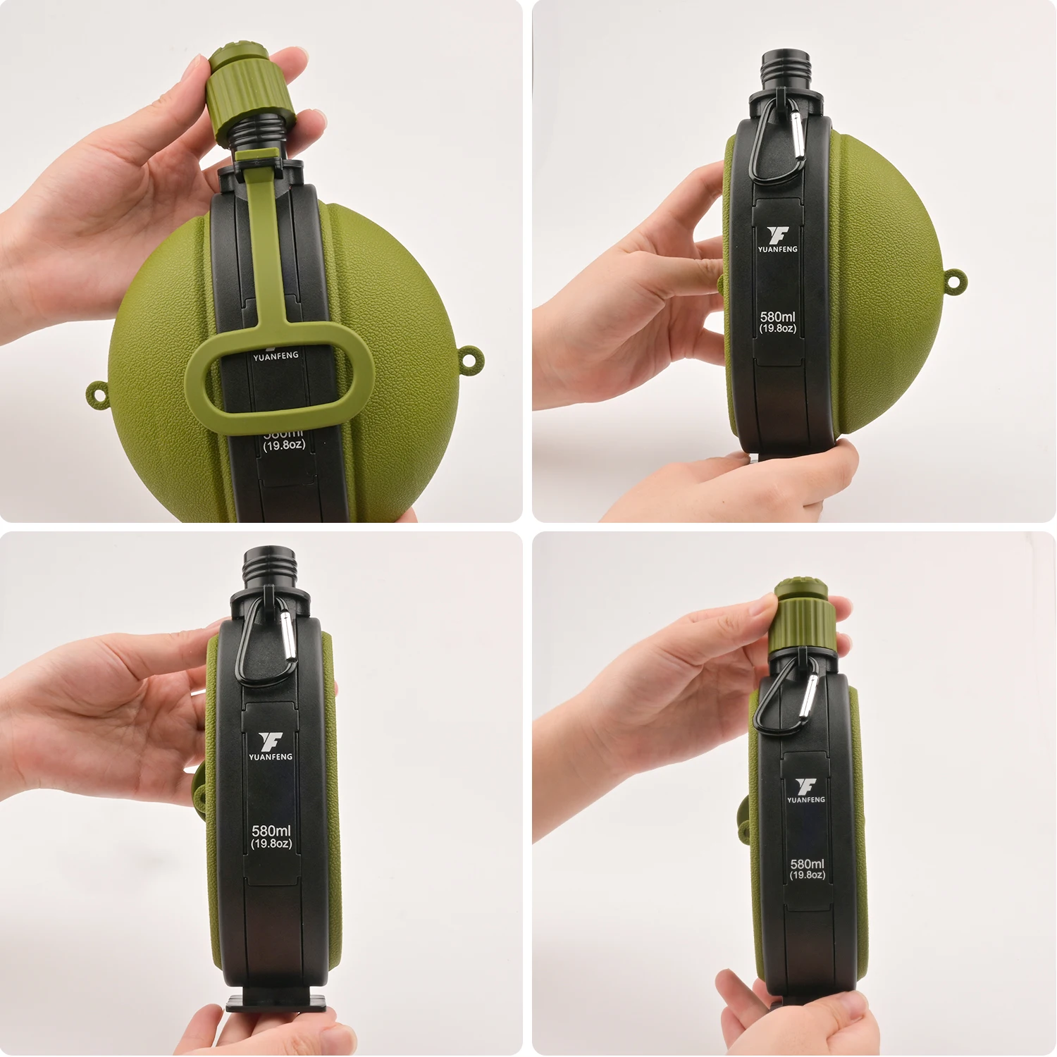 Sport Gym Drink Bottle Foldable Portable BPA free 100% Food Grade Silicone Collapsible Outdoor Water Bottle