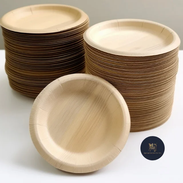 Ready To Ship Romantic Disposable Biodegradable Areca Palm leaf Wooden Bamboo Plate For Party with Quality Control