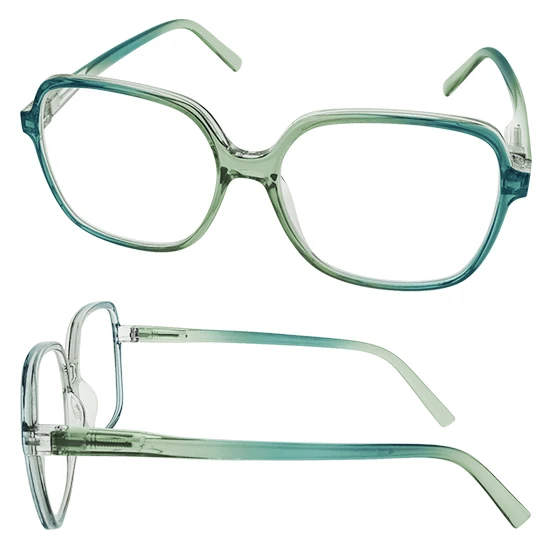 Oversize Square Gradient Color fullrim Frames Eyewear
