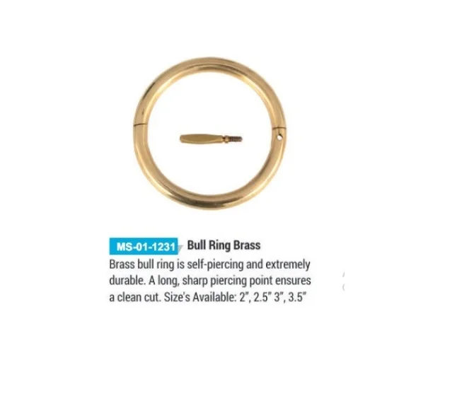 Bull Ring Veterinary Instruments Stainless Steel and Brass Made in Pakistan Durable Metal Featured on Alibaba