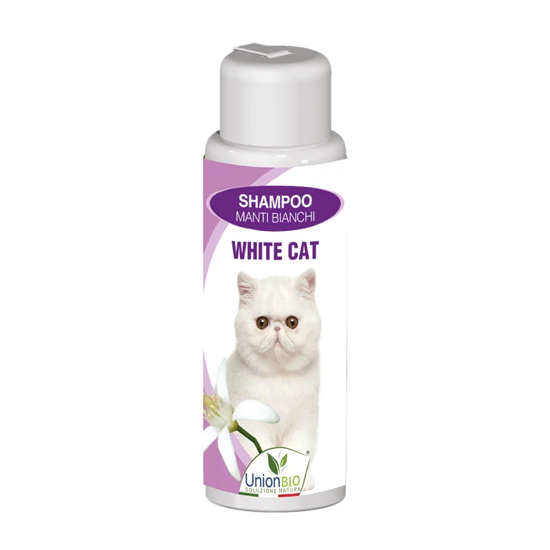 Top quality made in Italy plant based WHITE CAT SHAMPOO for cats with white coat delicate shampoo