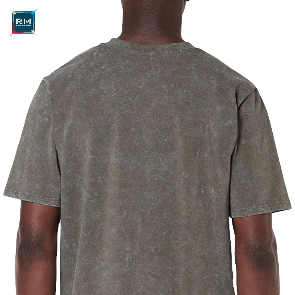 Mens Clothes Oversize T shirt Heavyweight Cotton Blank Acid Wash T-shirt Custom Vintage T Shirt Acid Wash T Shirt OEM Service.