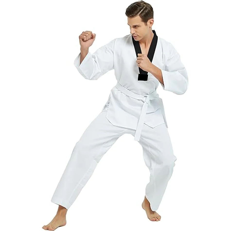 Taekwondo Jiu Jitsu Gi Training Uniform Light Weight Martial Arts Suits White Traditional Sport Karate Training Uniform