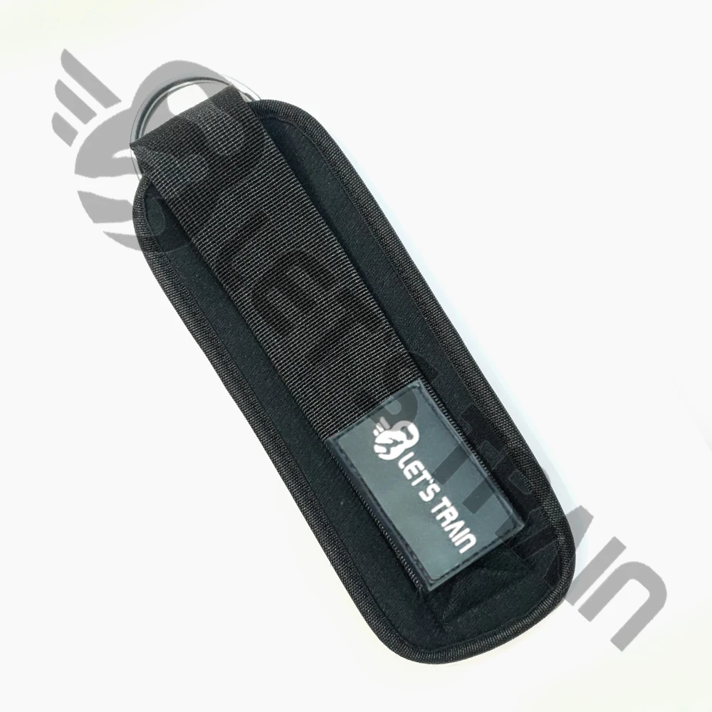 Custom Logo D Ring Weight Lifting Fitness Padded Adjustable Ankle Brace Neoprene Ankle Strap