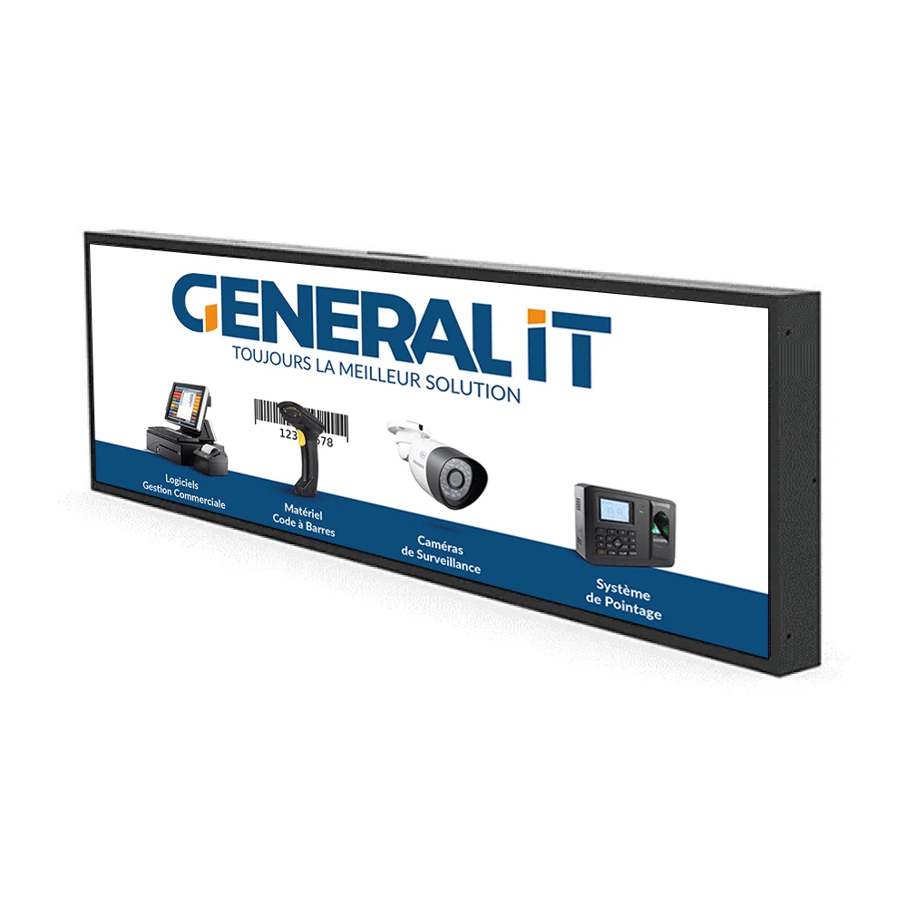 Bring Your Message to Life With Wall And Shelf Mounted 37 Inch Signage Display Bar