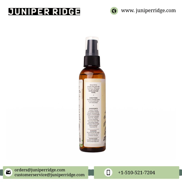 Factory Wholesale Price 100% Plant Based Pure and Natural 118ml Best Skin Care Preservative Free White Sage Body Oil