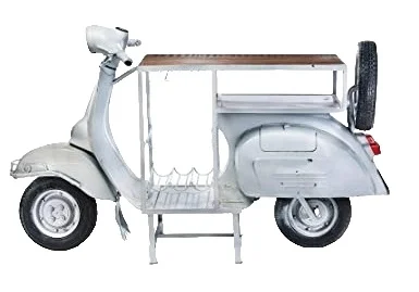 Premium Quality Top Selling Antique Vintage Bike Bar Counter Wine Cabinet With Antique Finishing Bar Cabinets Table