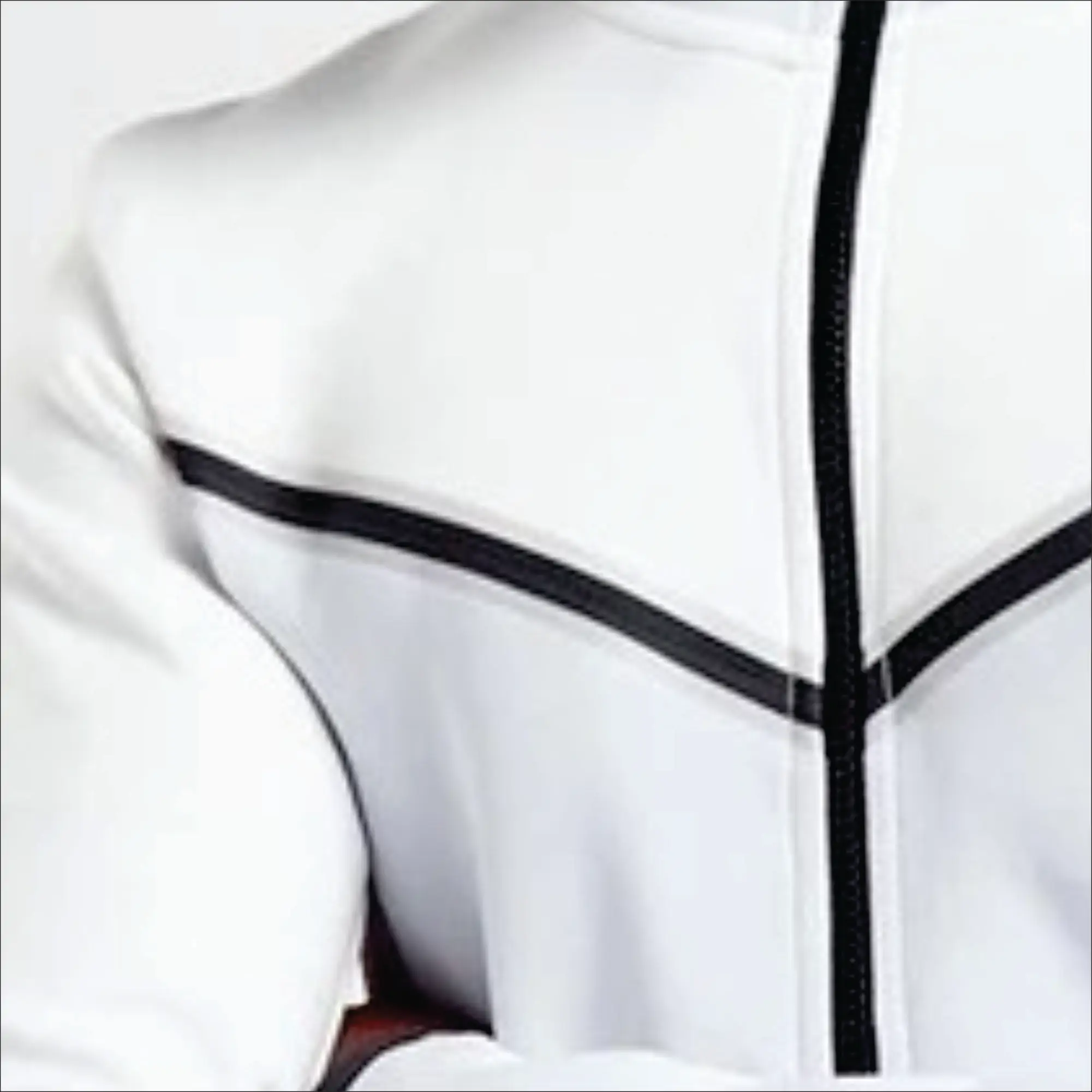 OEM Design 69% Cotton 31% Polyester White Men Tech Fleece Tracksuit Full Zip Hoodie Joggers Sweatpants Sweatsuit