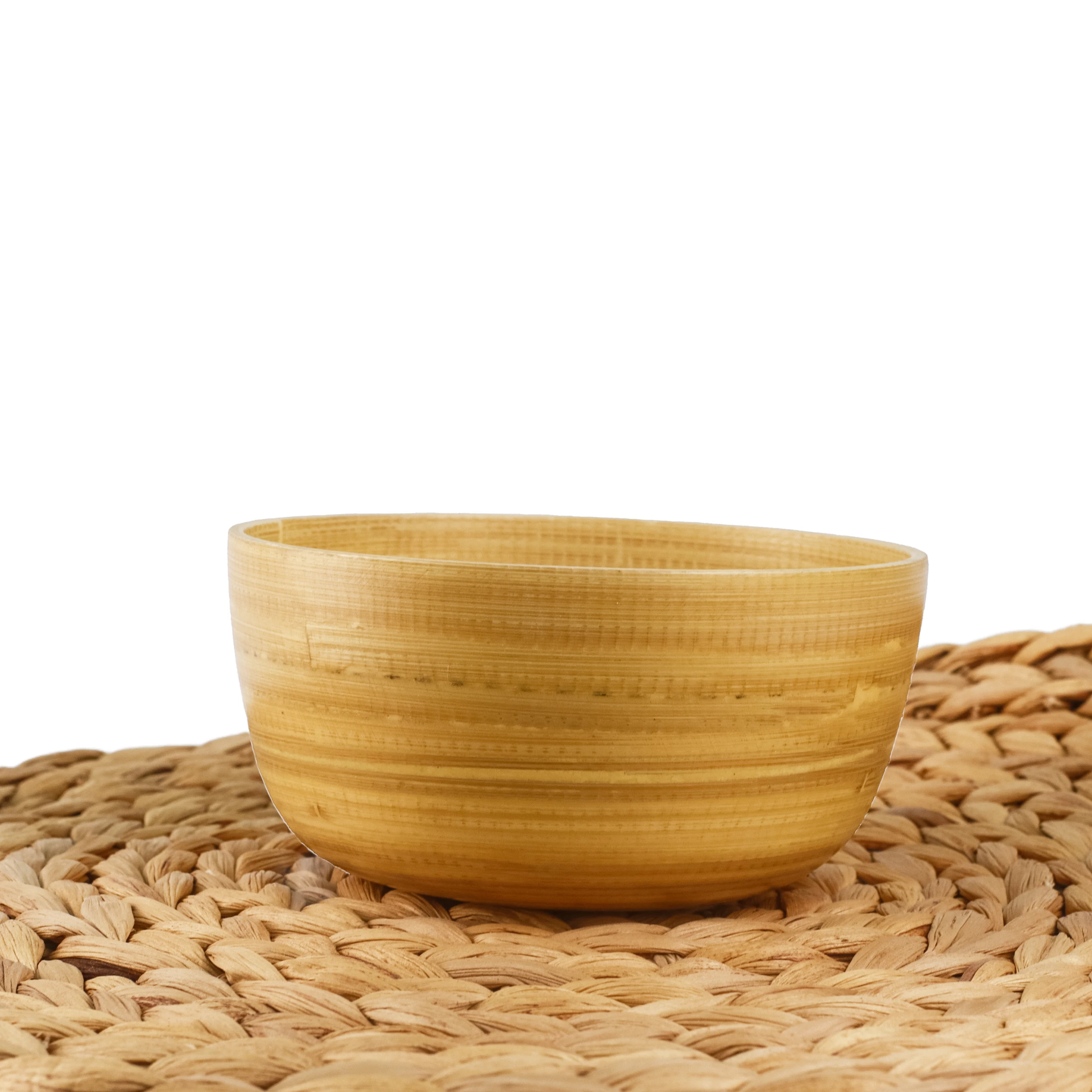 Hot trendy product with natural color spun bamboo material salad bowls bamboo fiber bowl for salad serving 100% handmade from VN